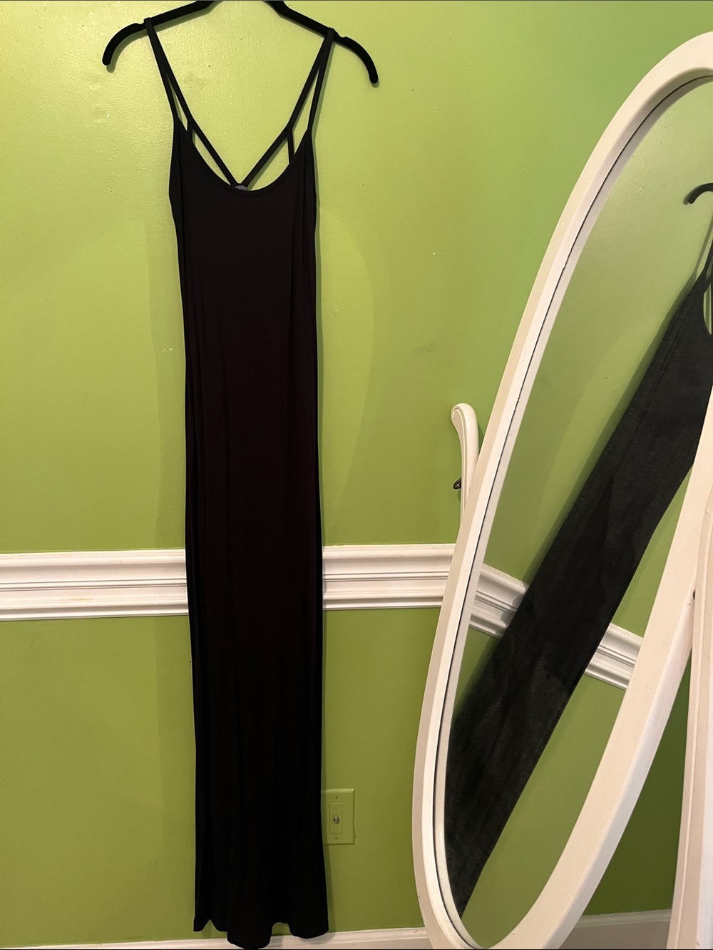 Sparkle & Fade Straight Strappy Black Maxi